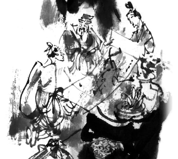 红梅傲雪图-民间故事