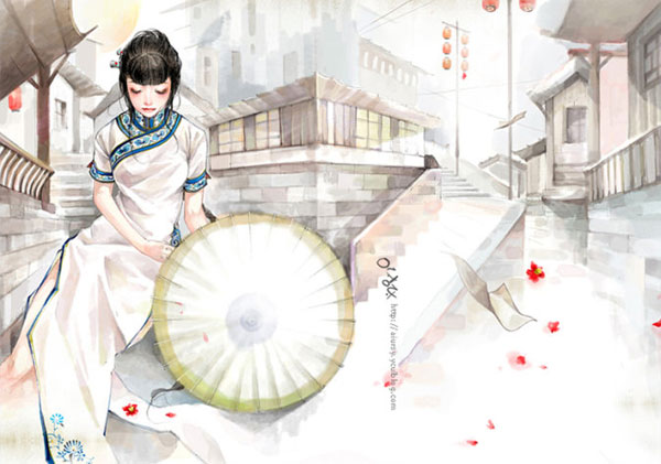 一把油布伞配图