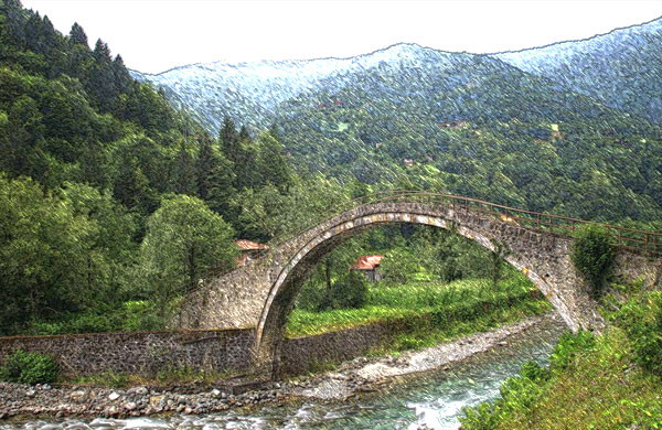 污水河上的古石桥